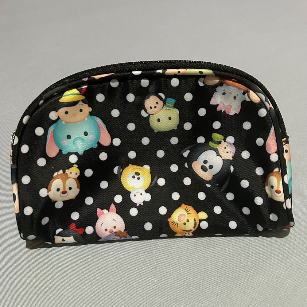 Disney Tsum Tsum London Soho Cosmetic Bag Black Polka Dot‎ Travel Makeup